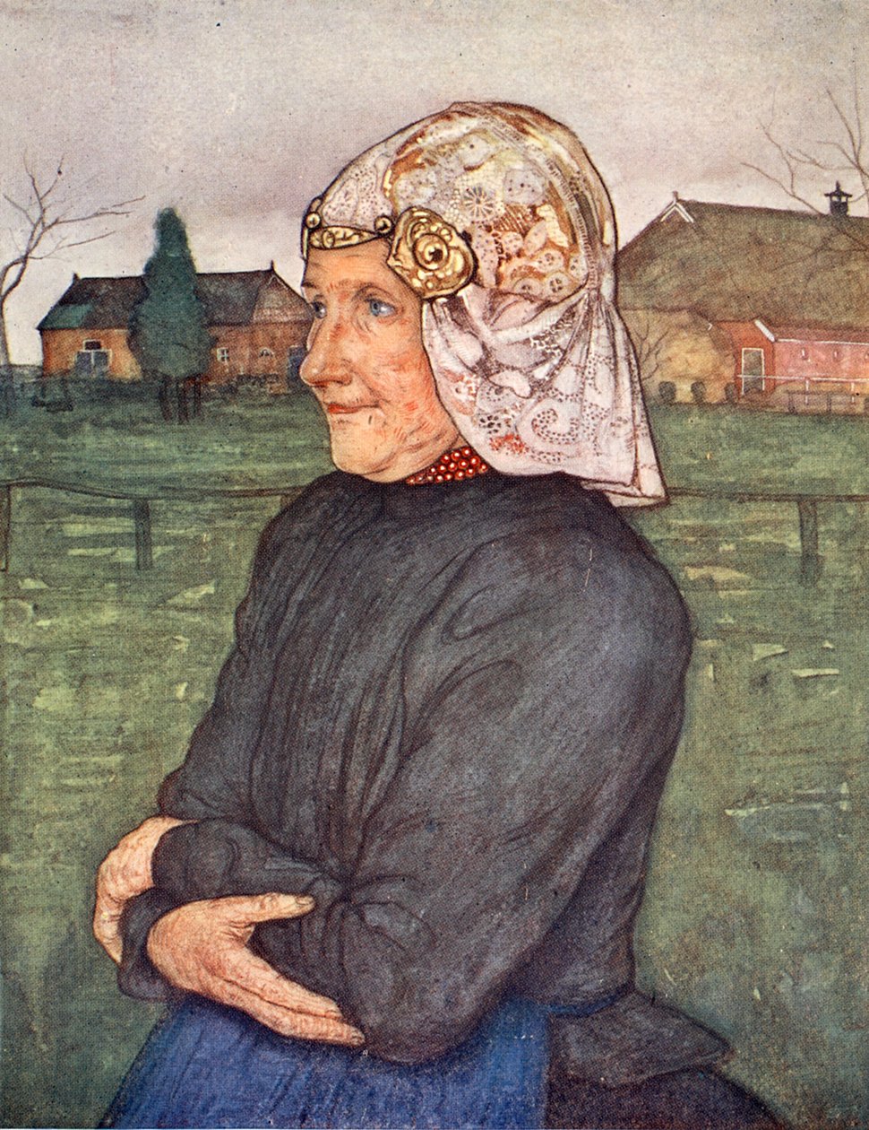 Gammal kvinna från Drenthe, 1904 av Nico Jungman