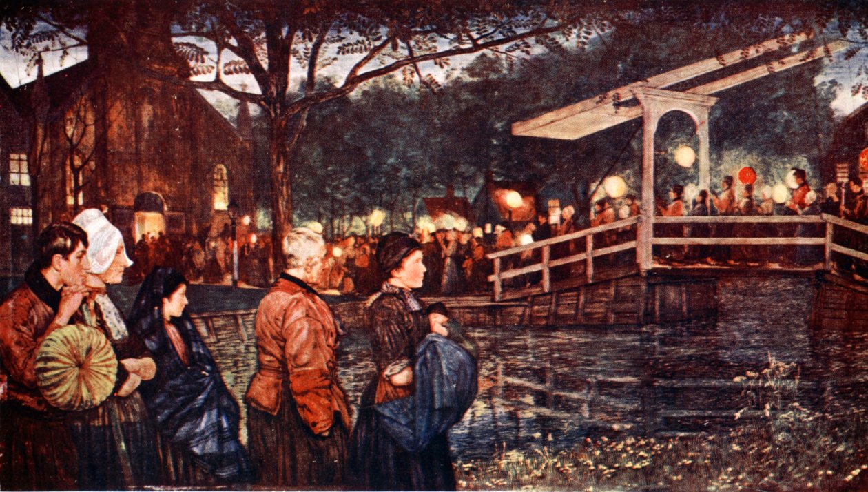 Religiös procession I, 1904 av Nico Jungman