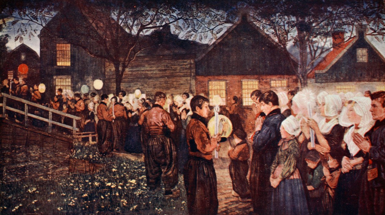 Religiös procession II, 1904 av Nico Jungman
