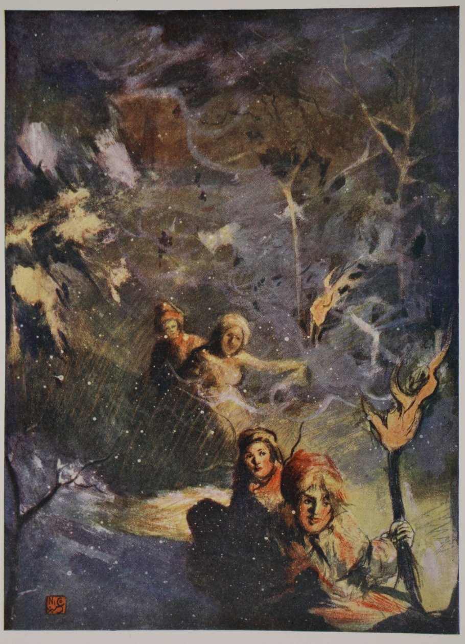 Pulka med fackelljus, 1905 av Nico Jungman