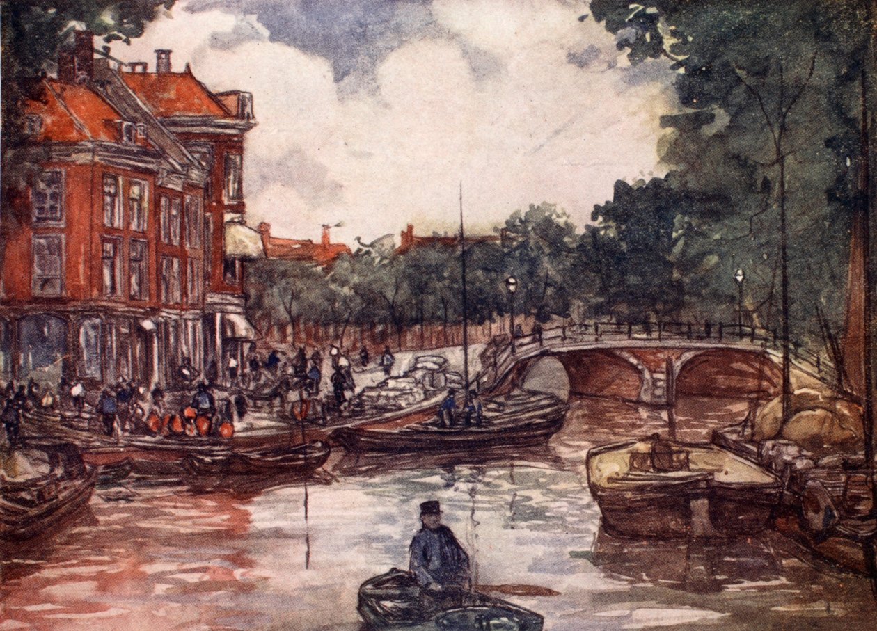 Fiskbron, Leiden, 1904 av Nico Jungman