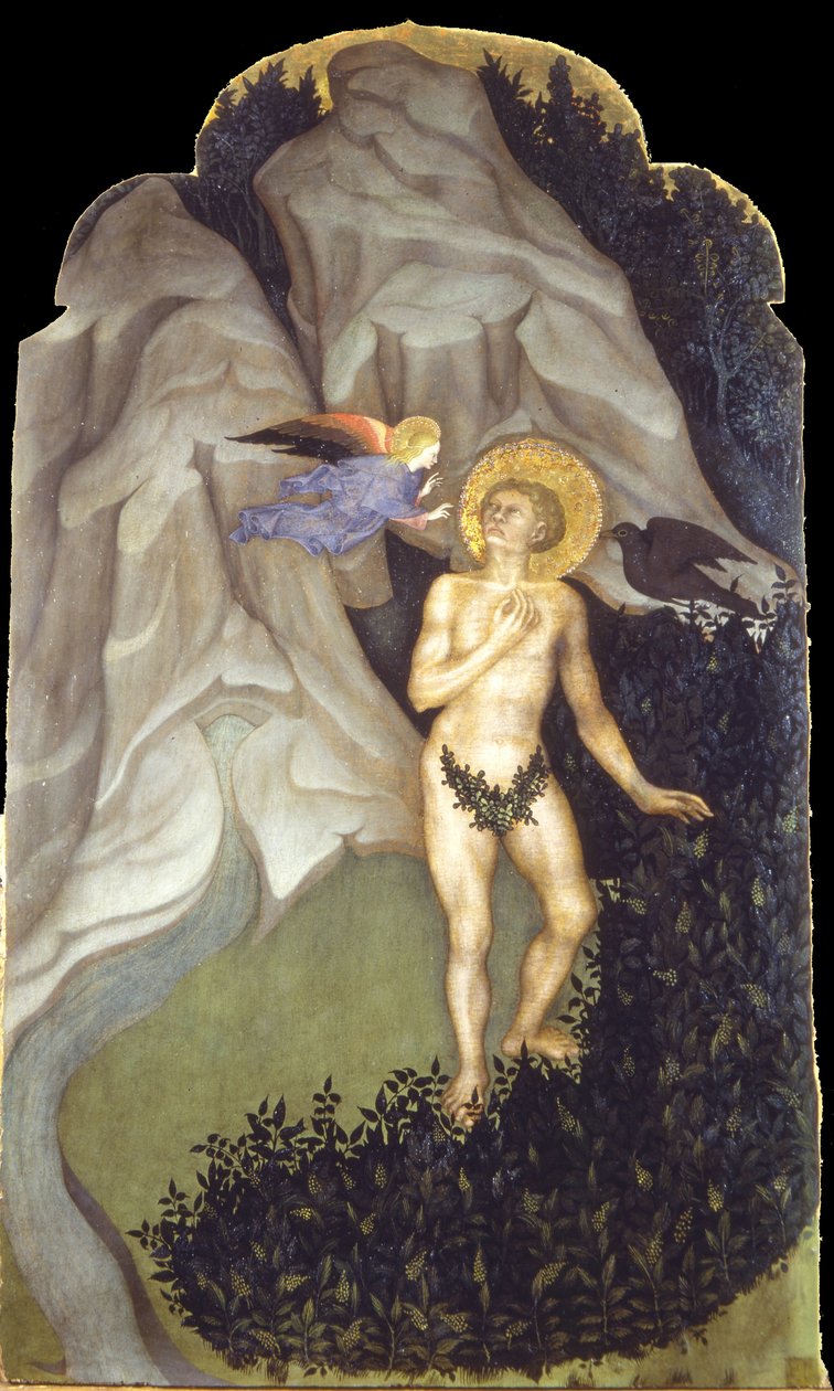 Saint Benedict Tempted in the Wilderness av Nicolò di Pietro