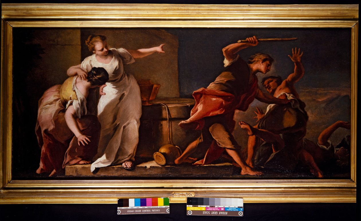 Moses och Jerusalems dotter (duk) av Nicolò Grassi