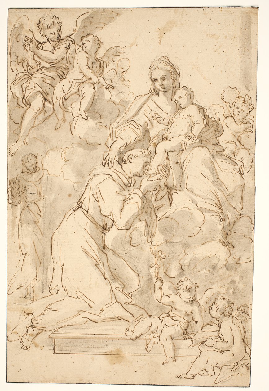 Madonna och barn med St Antony of Padua av Nicolò Ricciolini