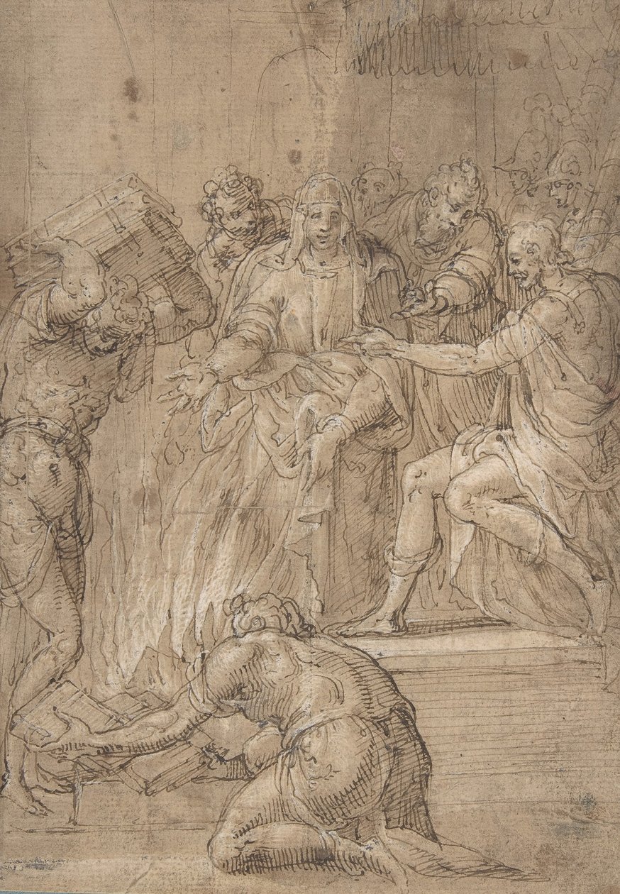 Cumaean Sibyll före Tarquin the Proud, 1500-talet. av Nicolò dell