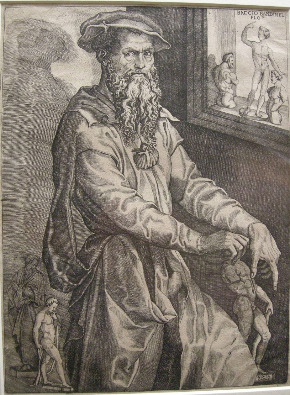 Porträtt av Baccio Bandinelli av Nicolo della Casa