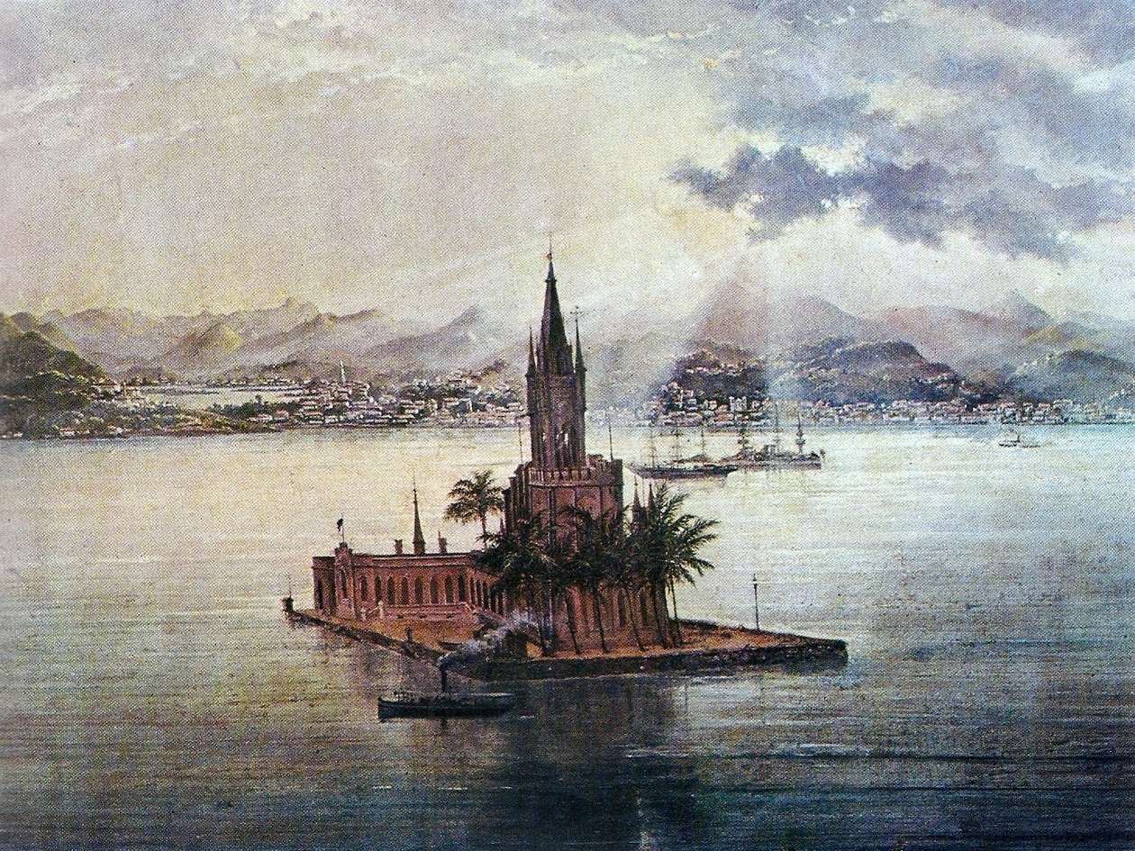  Panorama da Baia de Guanabaran av Nicola Antonio Facchinetti
