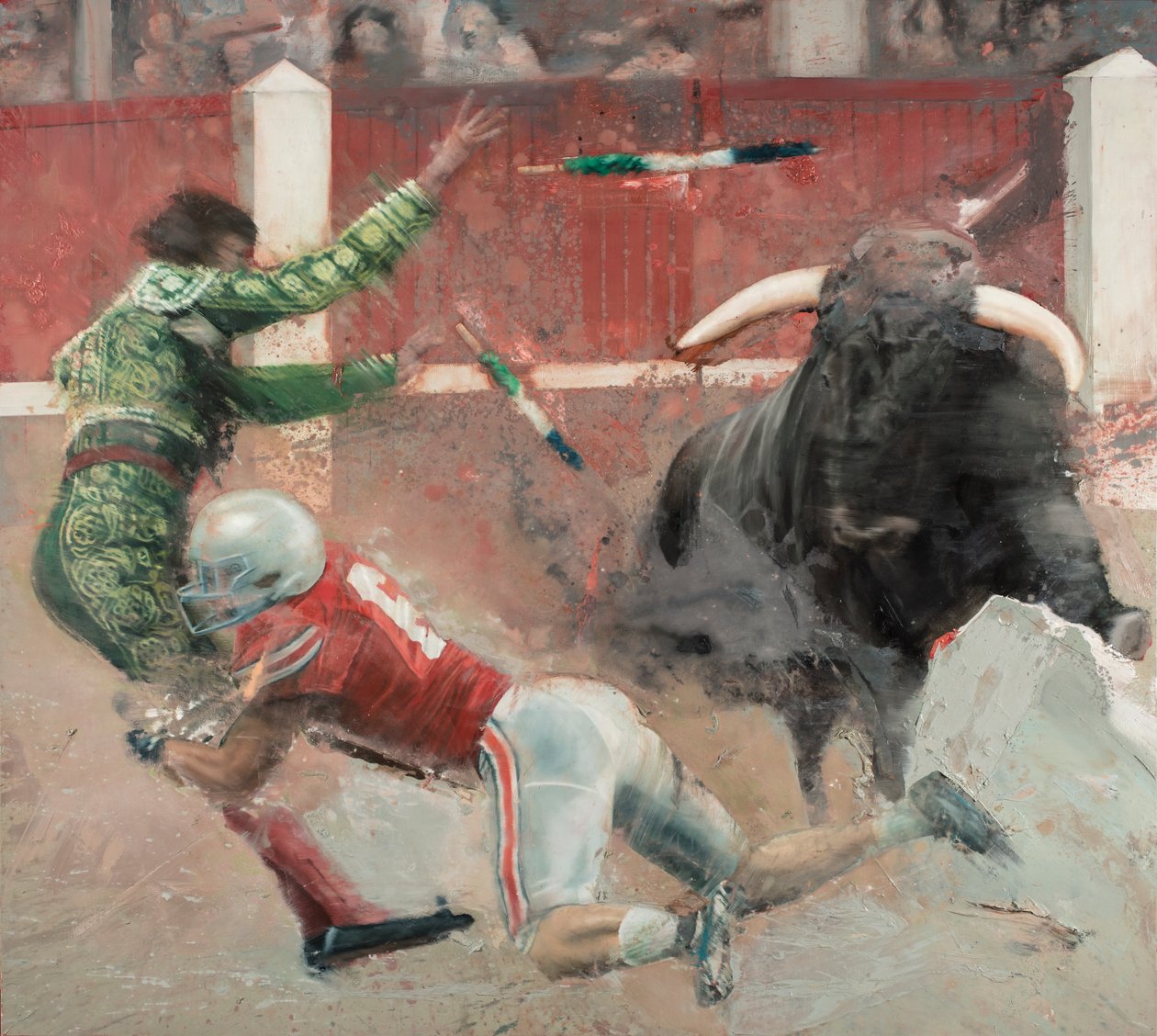 Corrida II, 2018 (olja på duk) av Nicola Pucci