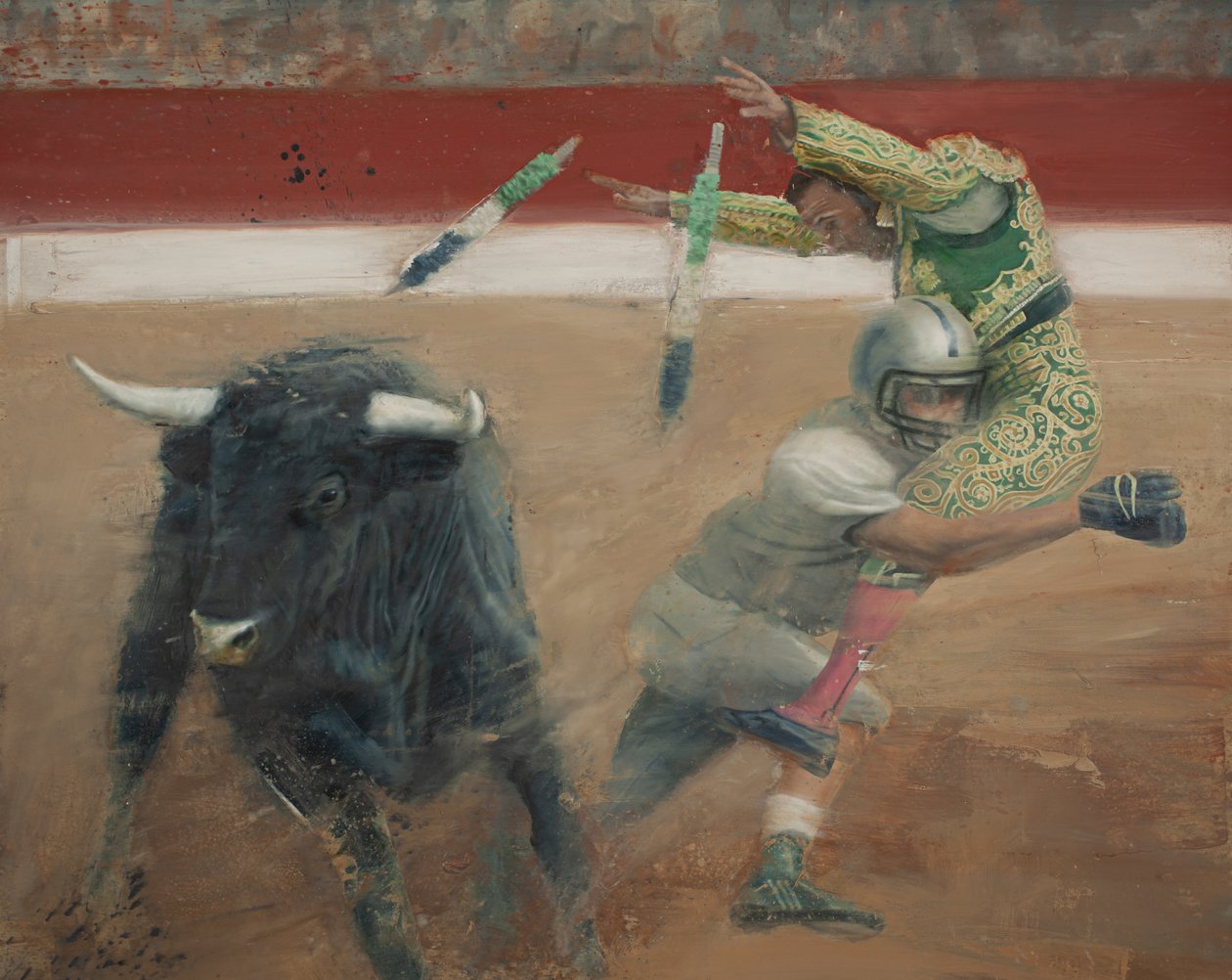 Corrida I, 2016 (olja på duk) av Nicola Pucci