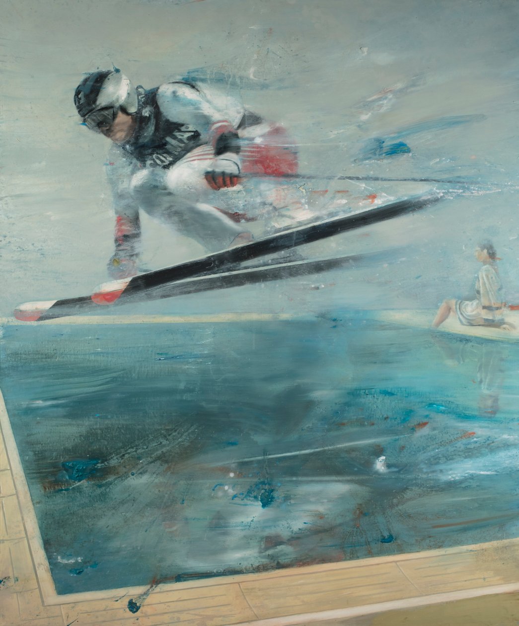 Off the track, 2017 (olja på duk) av Nicola Pucci