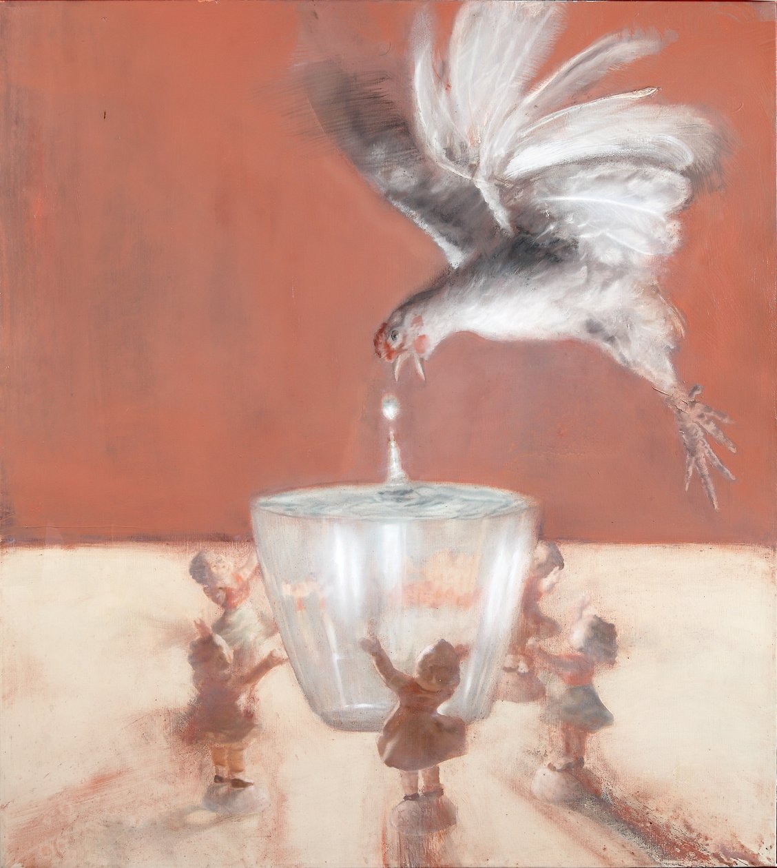 Tupp med vas, 2013 (olja på duk) av Nicola Pucci