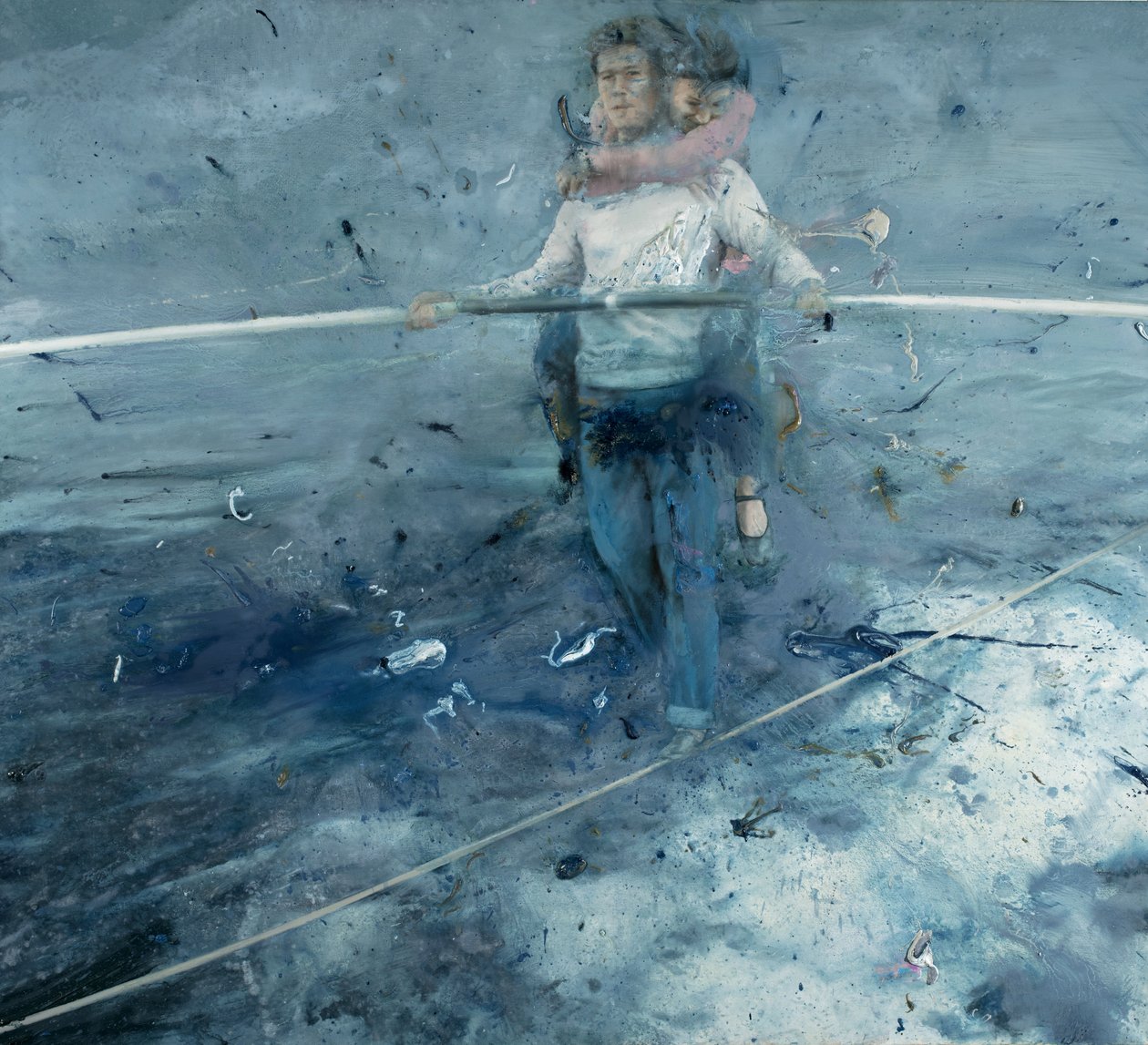 Tightrope walker, 2021 (olja på duk) av Nicola Pucci