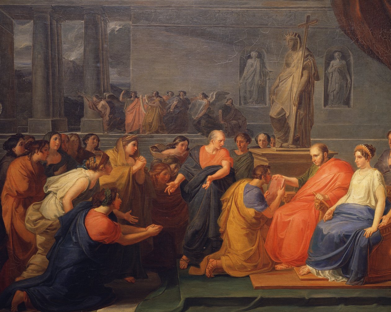De tolv provinserna i kejsardömet hyllar Frans I (Bourbone), av Nicola de Laurentis (1783-1832). av Nicola de Laurentiis