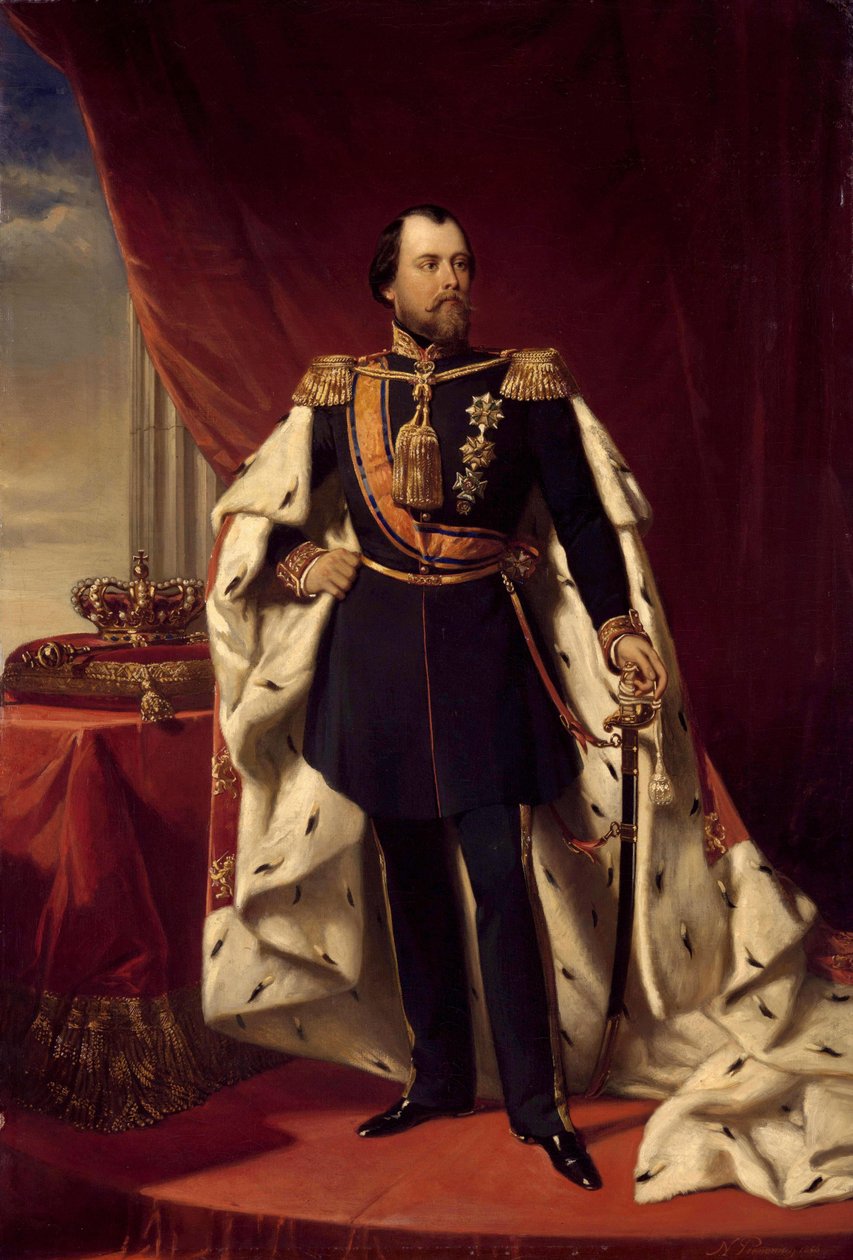 Porträtt av William III, kung av Nederländerna av Nicolaas Pieneman