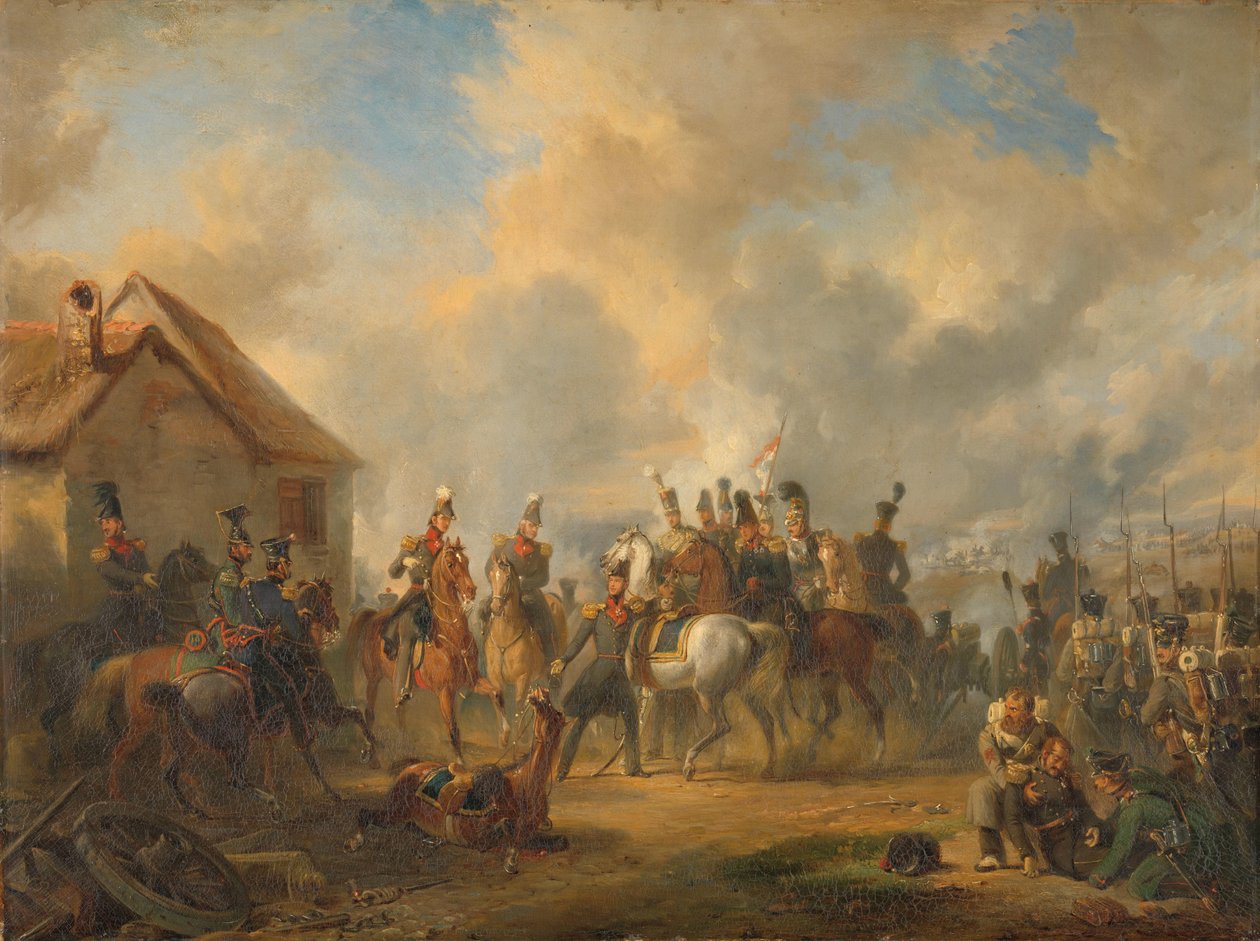 Slaget vid Bautersem under tiodagarskampanjen Engagemanget på Bautersem av Nicolaas Pieneman (signed by artist)
