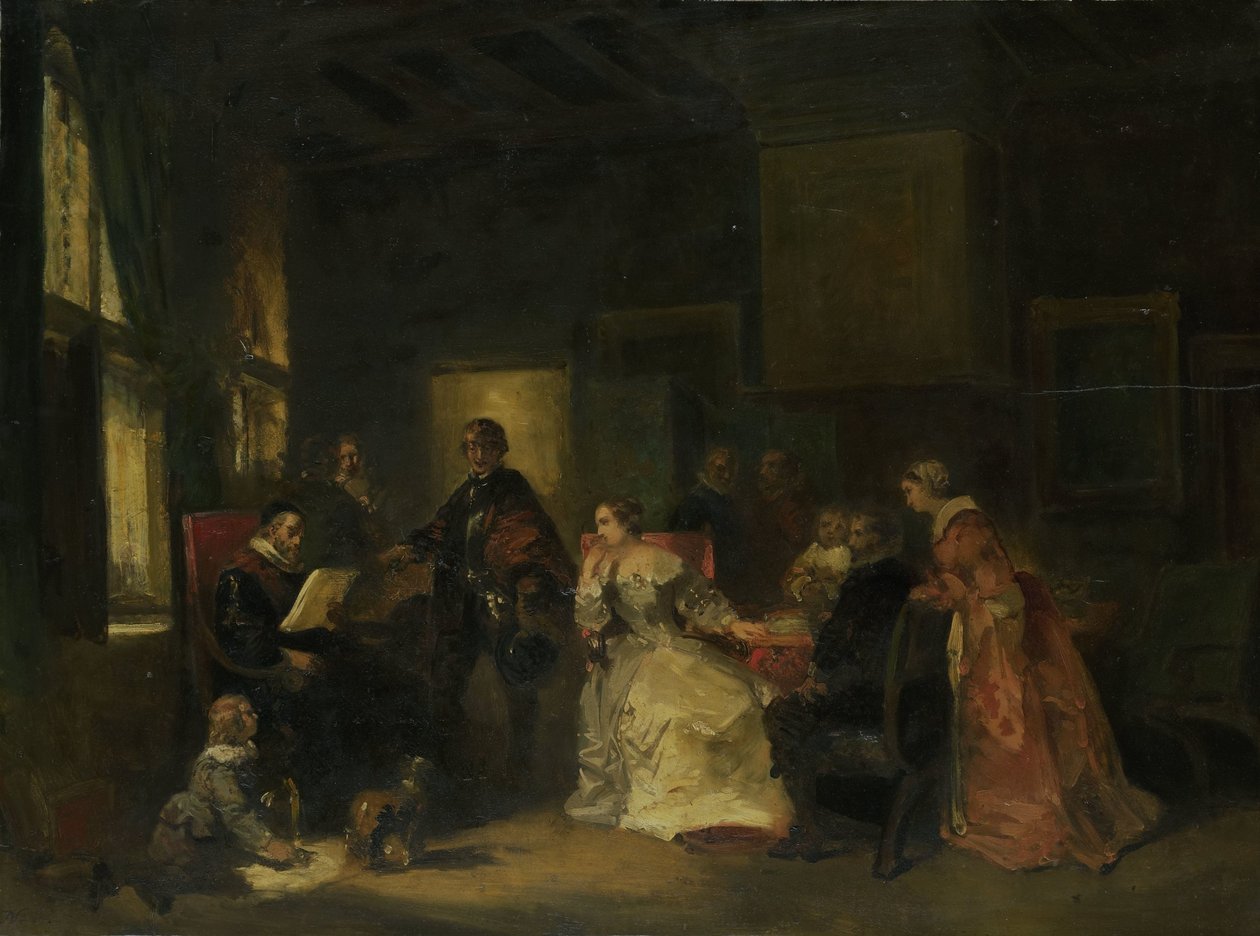 Historisk scen med William the Silent? av Nicolaas Pieneman