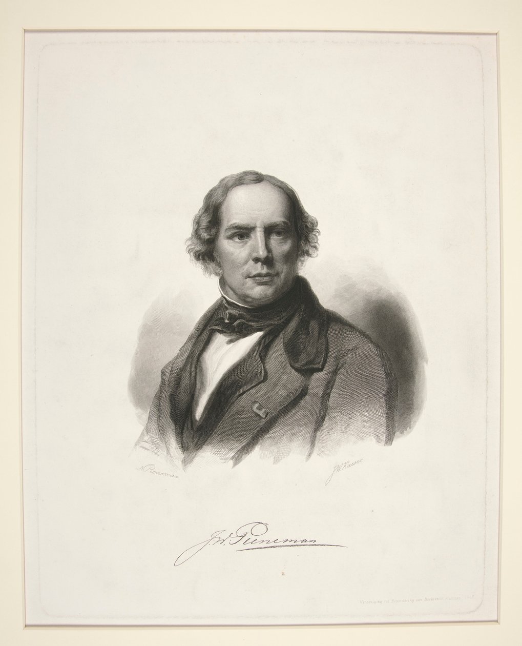 Porträtt av J.W. En mindre av Nicolaas Pieneman