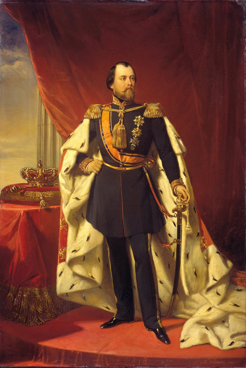 Vilhelm III 1817-1890, kung av Nederländerna, 1856 av Nicolaas Pieneman