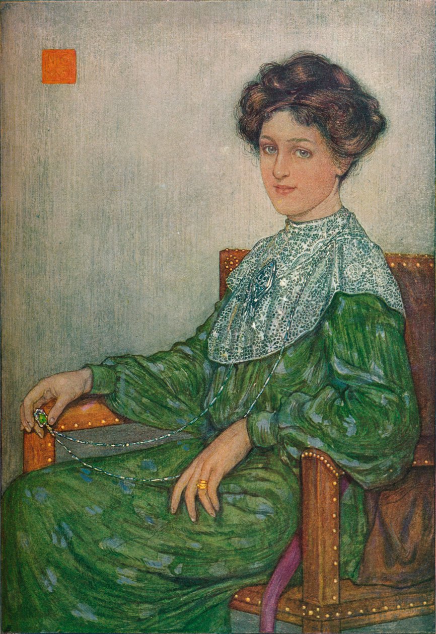 Porträtt av Mrs J. Maltwood, c1892-1906, 1906-7 av Nicolaas Wilhelm Jungmann