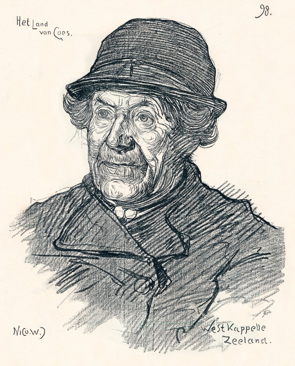 Skiss av Nico Jungmann, c1900 av Nicolaas Wilhelm Jungmann