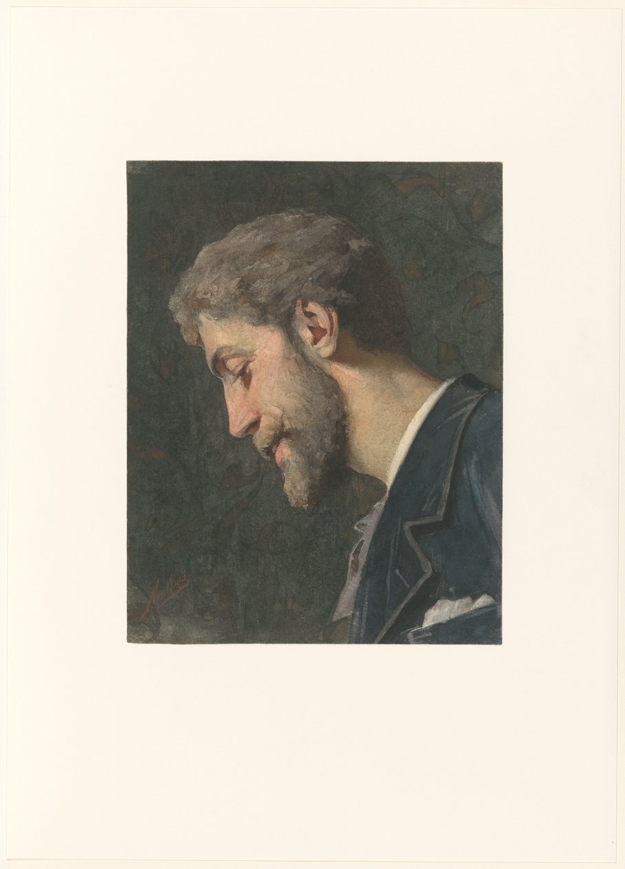 Porträtt av George Hendrik Breitner av Nicolaas van der Waay (signed by artist)