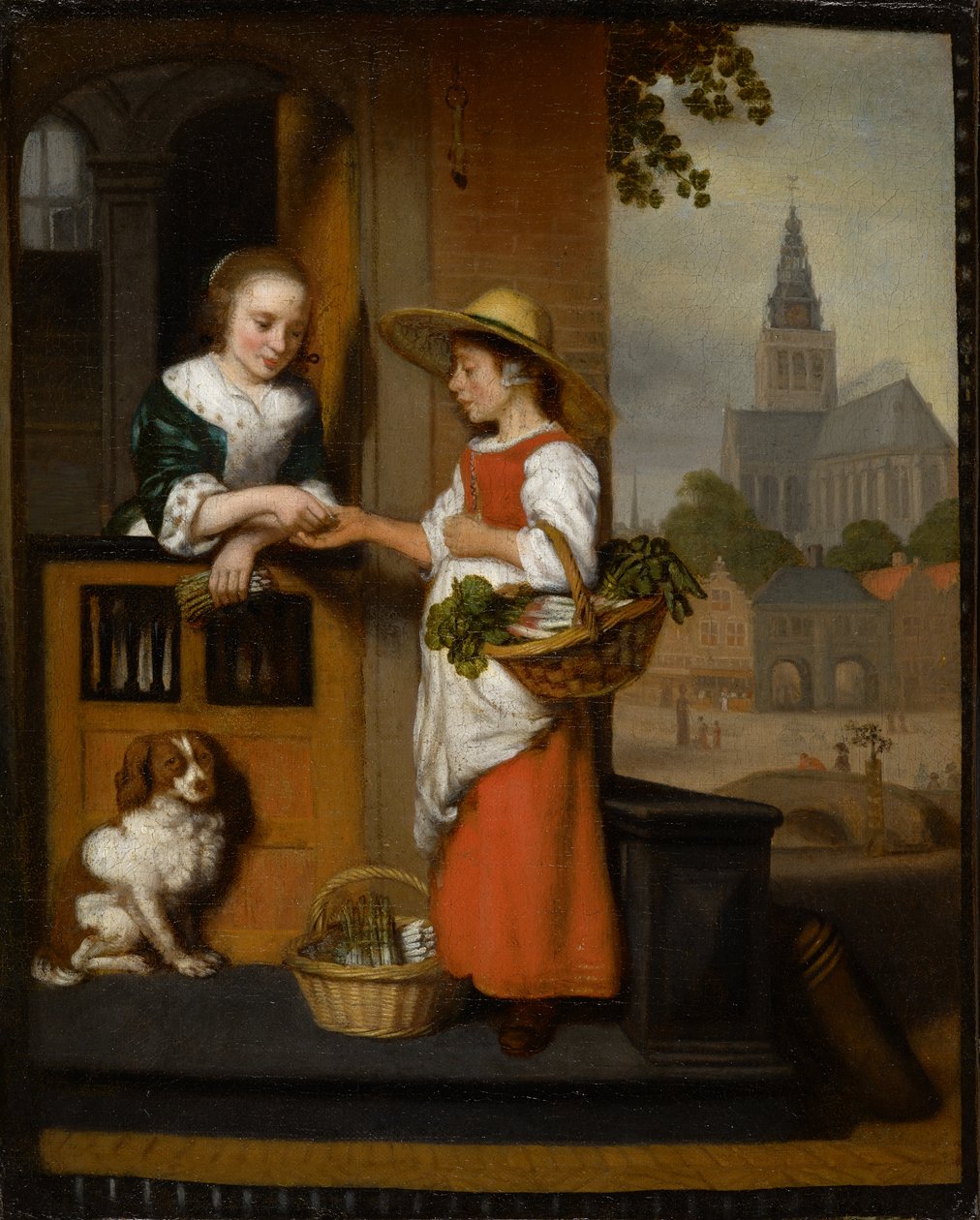 Grönsaksförsäljare, ca 1650 av Nicolaes Maes