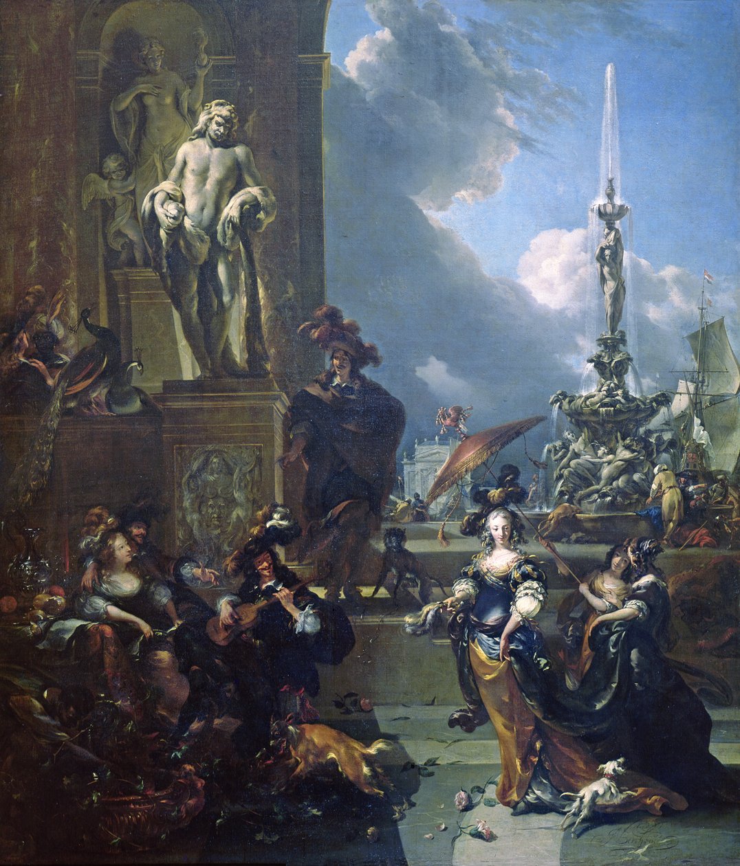 En konsert på ett allmänt torg av Nicolaes Pietersz. Berchem