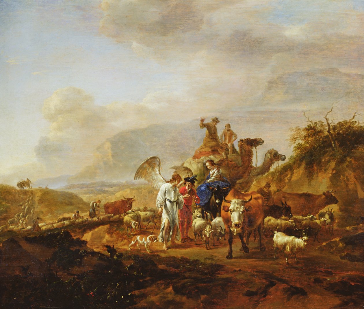 Tobias återkomst, ca 1670-80 av Nicolaes Pietersz. Berchem