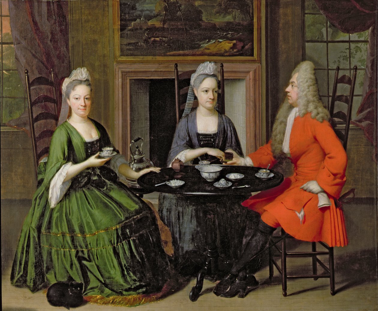 En Tea Party av Nicolaes Verkolje