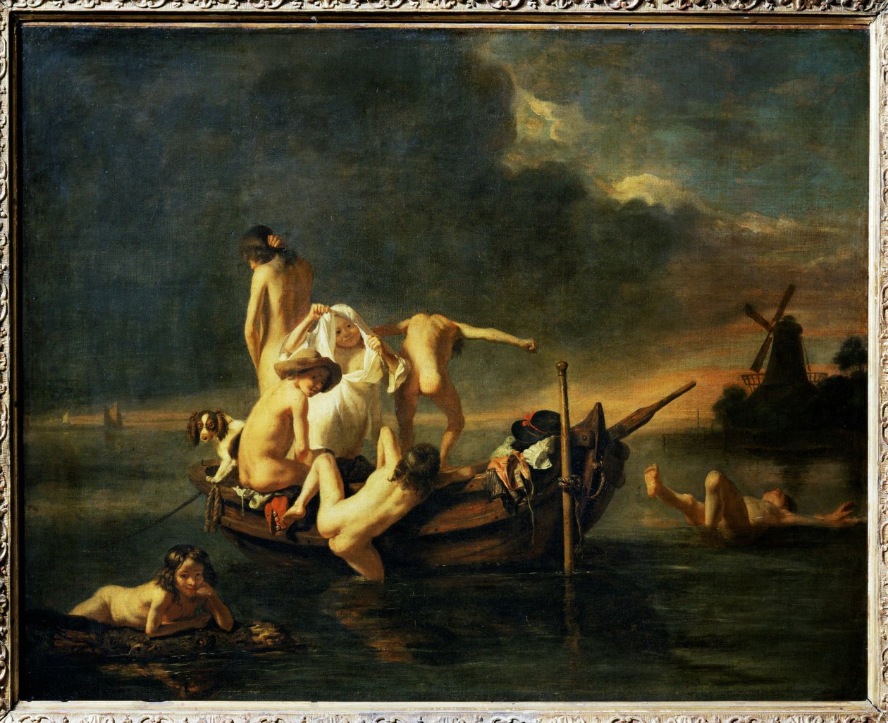 La Beignade - Badet ... av Nicolaes (follower of) Maes