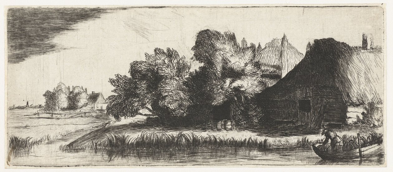 Landskap med en gård av Nicolaes Anthoni Flinck (attributed to)