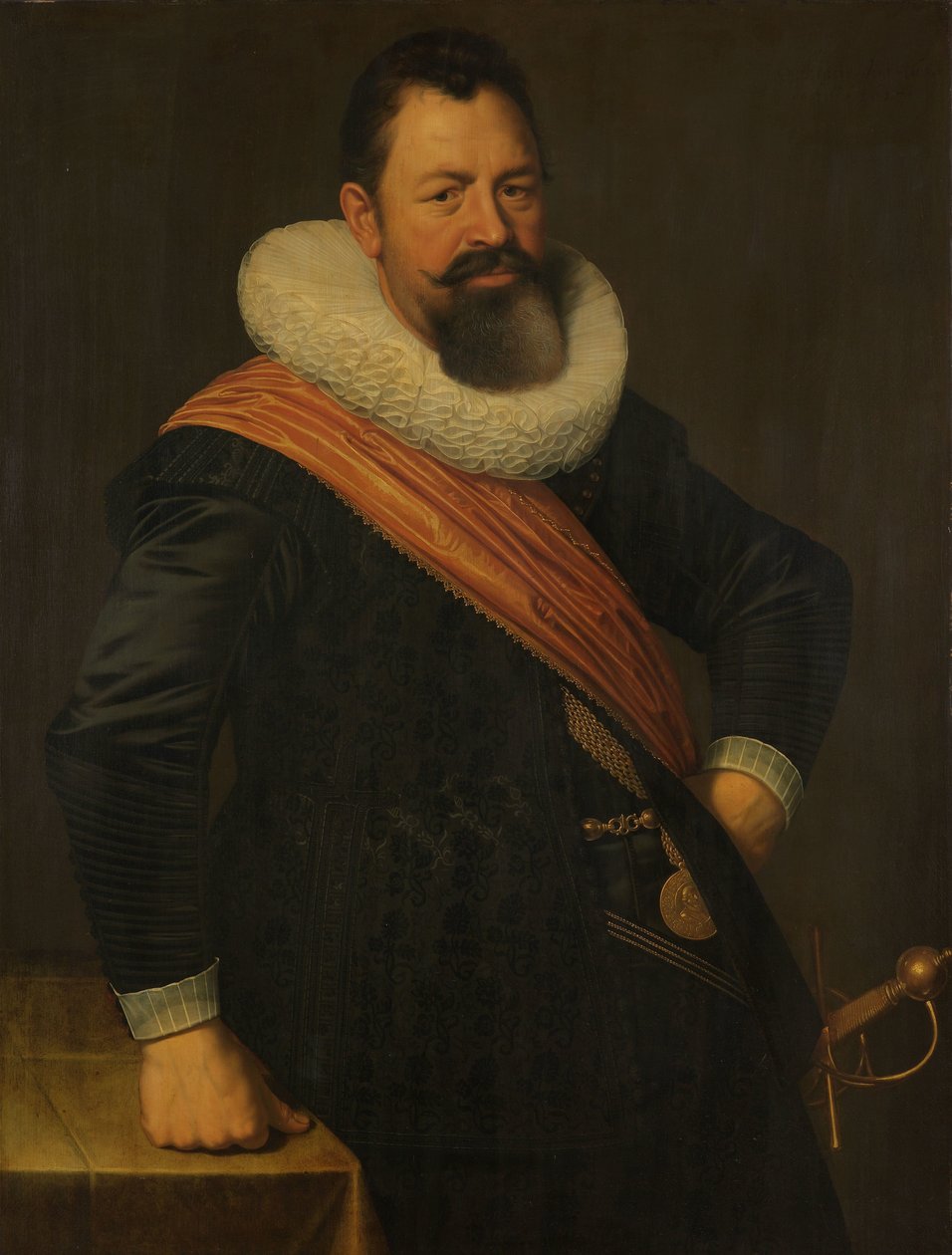 Porträtt av Jochem Hendricksz Swartenhont (1566-1627) av Nicolaes Eliasz Pickenoy