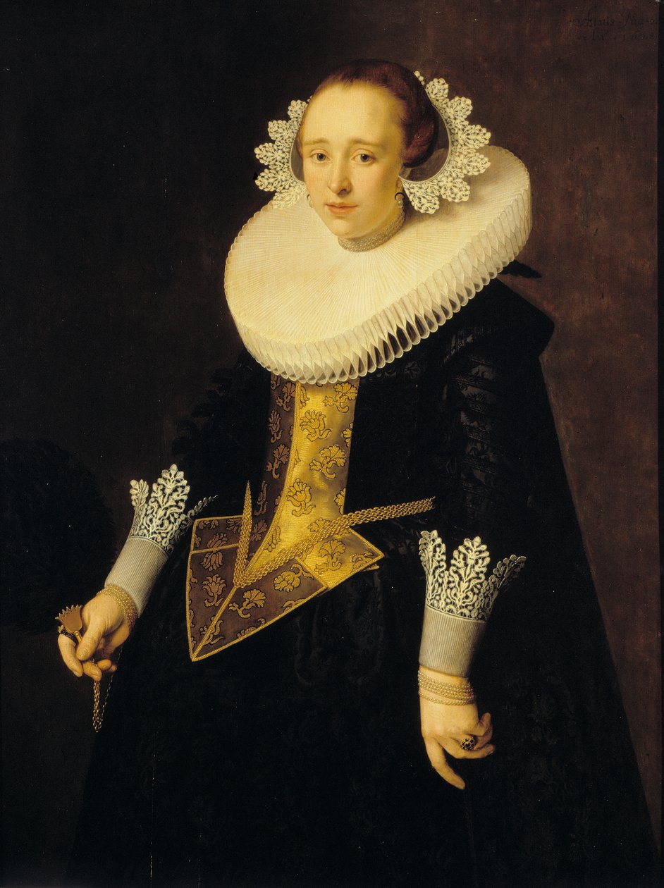 Porträtt av en 22-årig kvinna, 1628. av Nicolaes Eliasz. Pickenoy