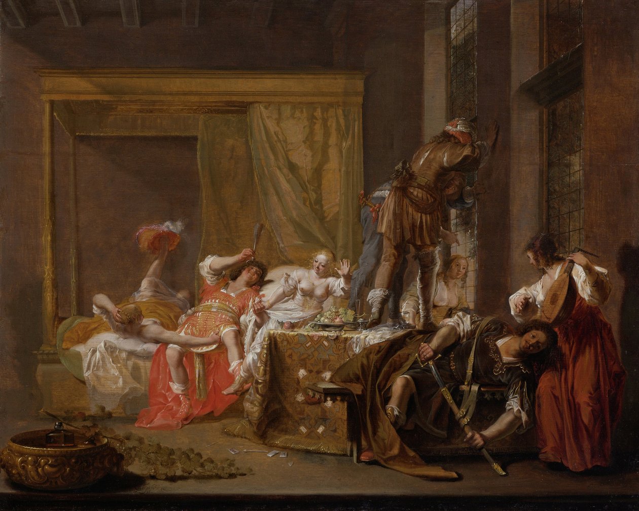 Företag i en bordell Messalina und Gaius Silius, 1655 av Nicolaes Knüpfer