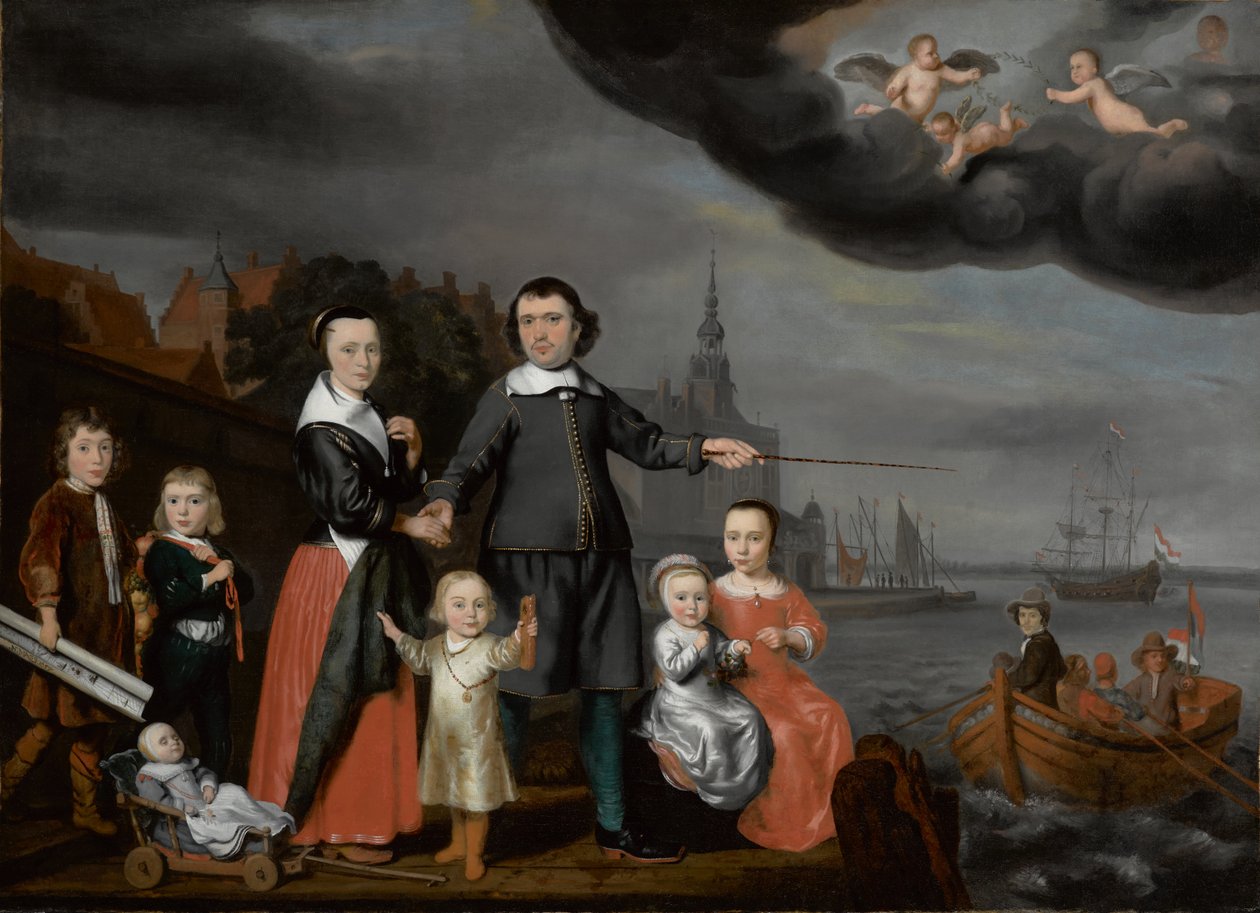 Kapten Job Jansse Cuijter och hans familj, 1659 av Nicolaes Maes