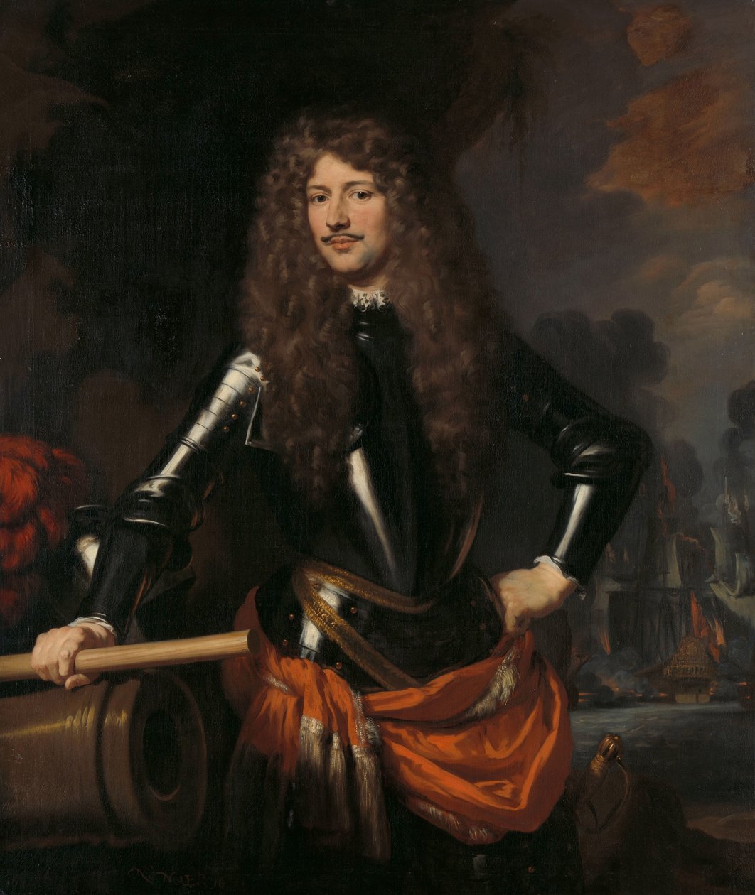 Cornelis Evertsen, löjtnant-amiral av Zeeland Cornelis Evertsen (1642-1706). Amirallöjtnant av Zeeland av Nicolaes Maes