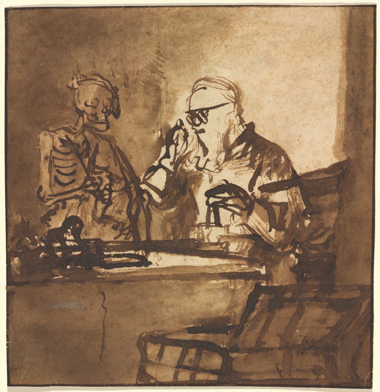 Döden och snålen av Nicolaes Maes