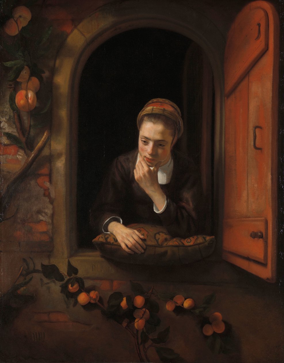 Girl at a Window, känd som "The Daydreamer" av Nicolaes Maes