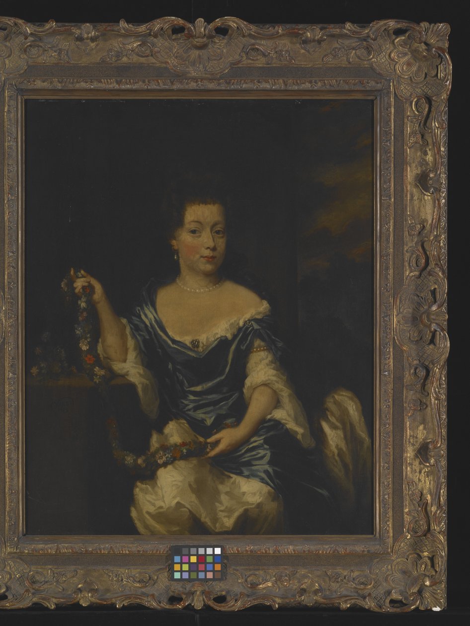 Porträtt av en dam (olja på duk) av Nicolaes Maes