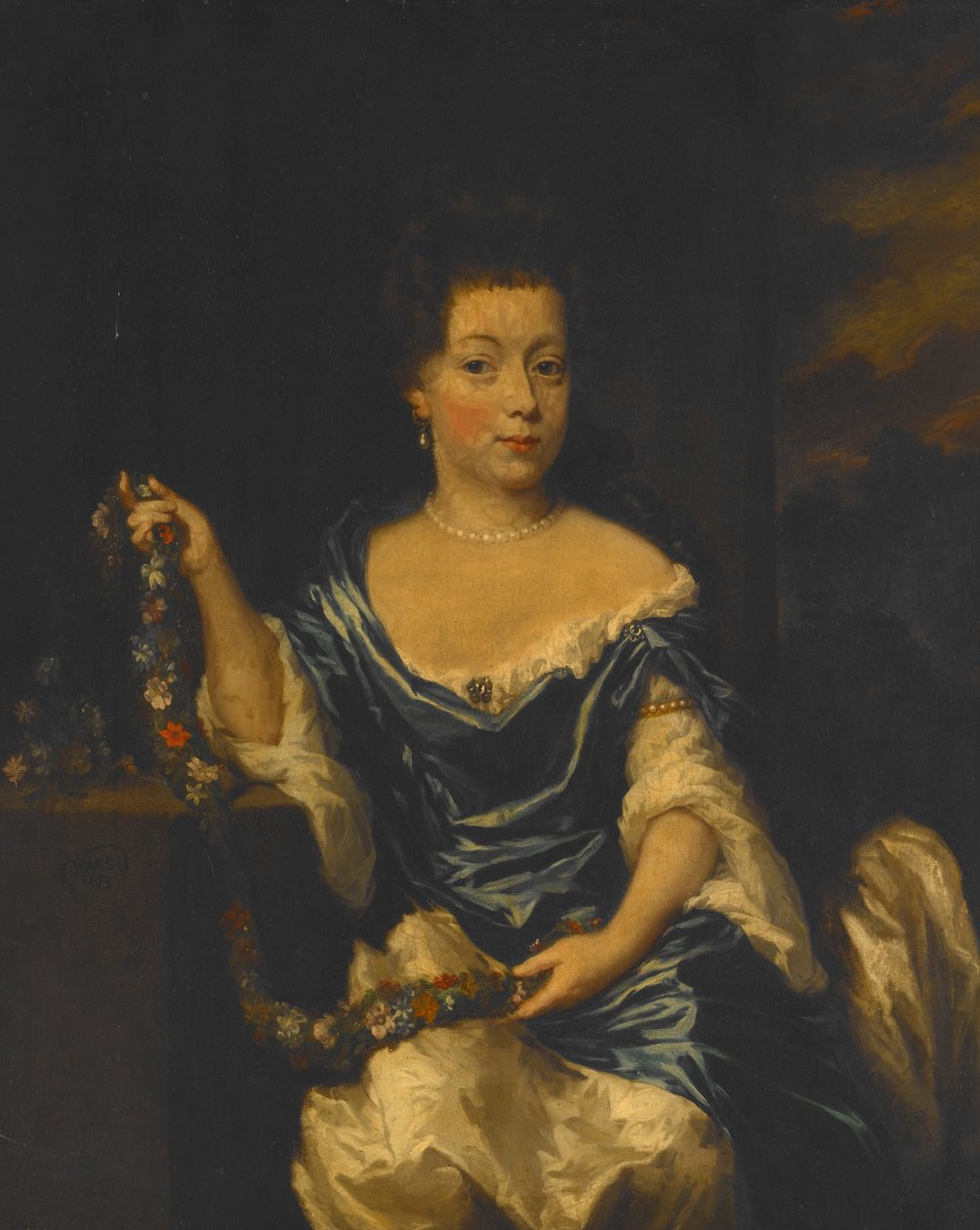 Porträtt av en dam av Nicolaes Maes