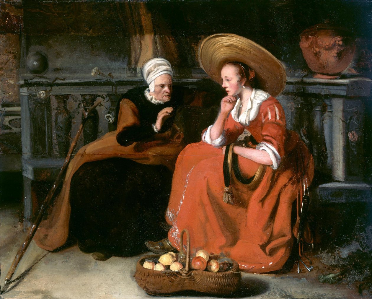 Vertumnus och Pomona av Nicolaes Maes