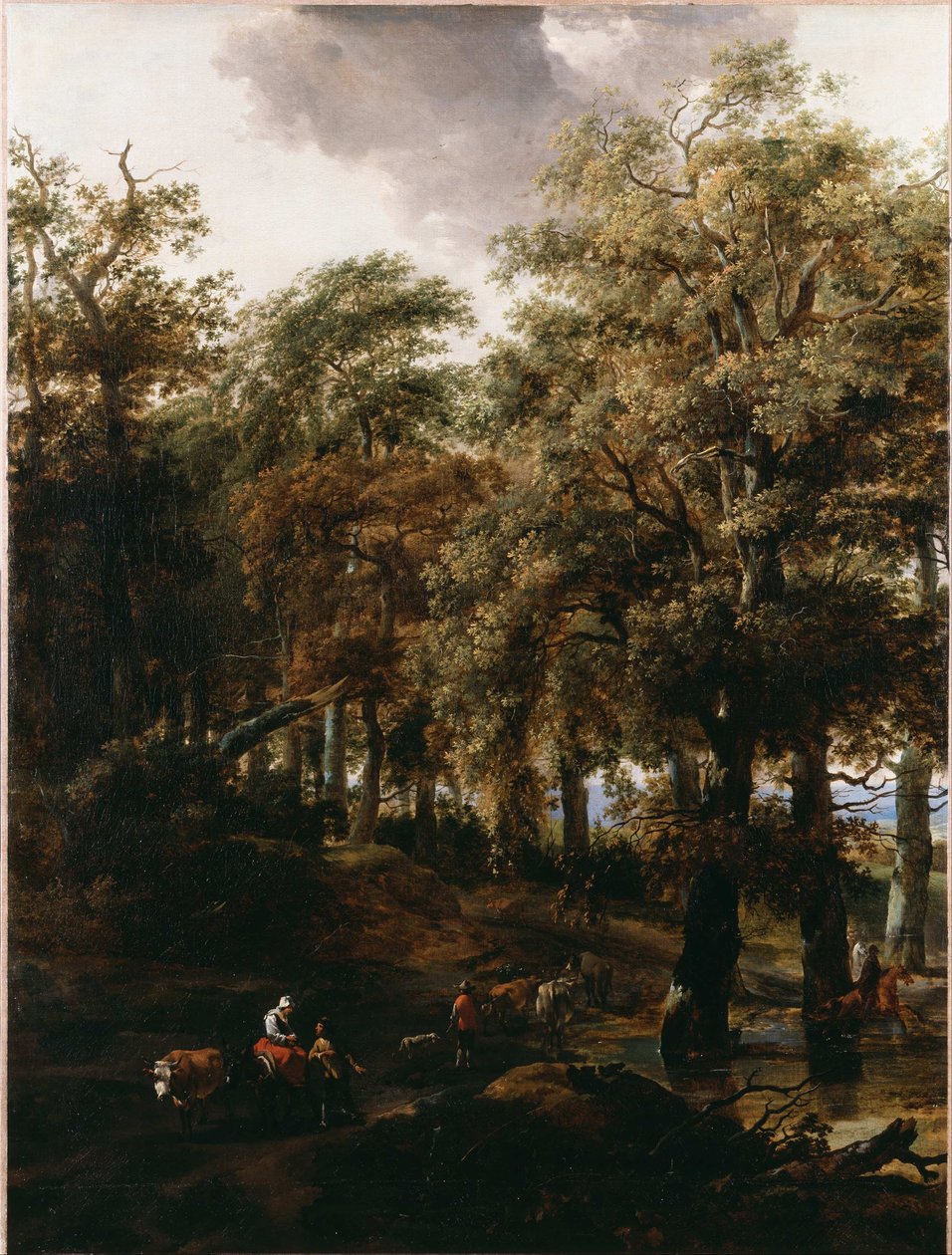 En väg genom en skog av Nicolaes Pietersz. Berchem