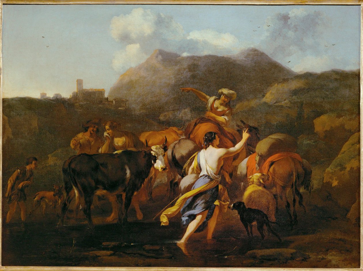 Kossor och hjordar (målning på duk) av Nicolaes Pietersz. Berchem