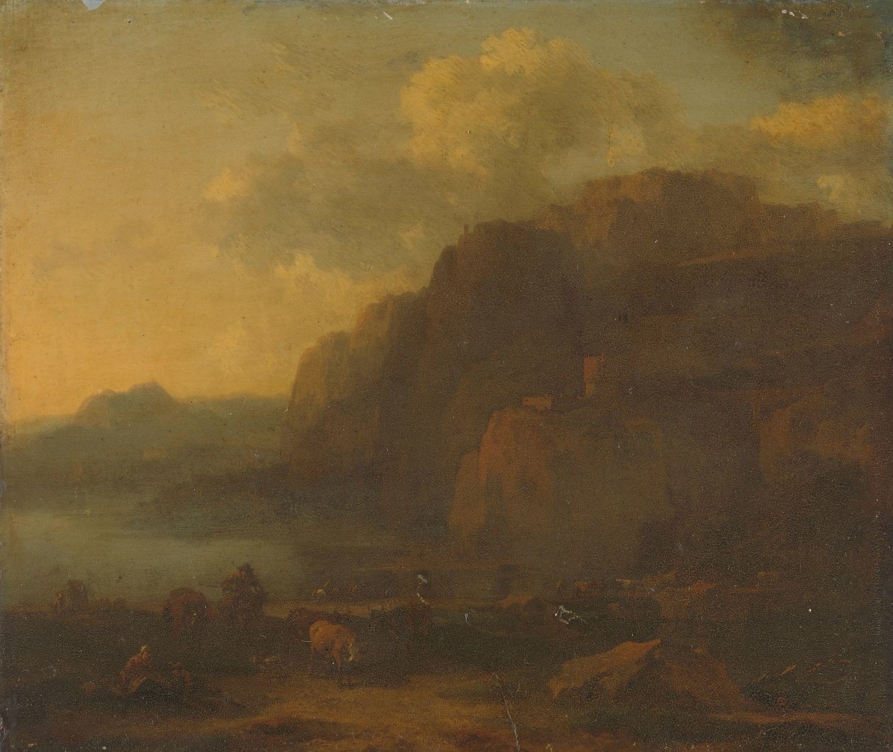 Italienskt landskap av Nicolaes Pietersz Berchem