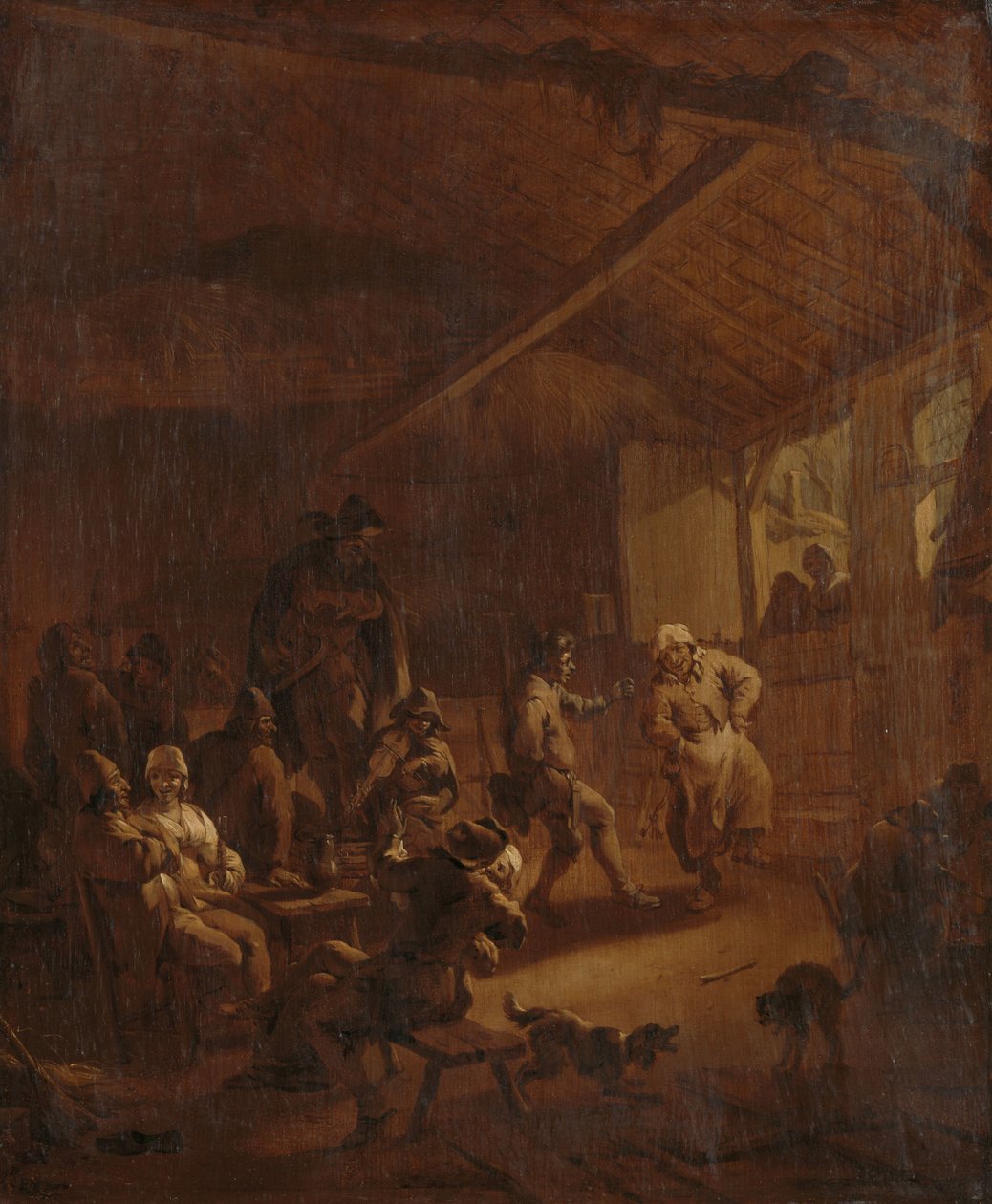 Bönder som dansar i en lada av Nicolaes Pietersz Berchem