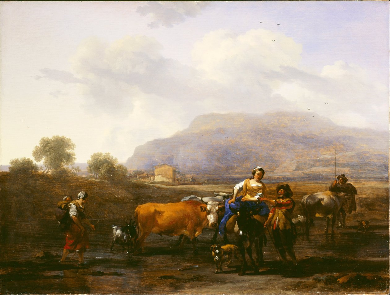 Resande bönder (kväll) av Nicolaes Pietersz. Berchem