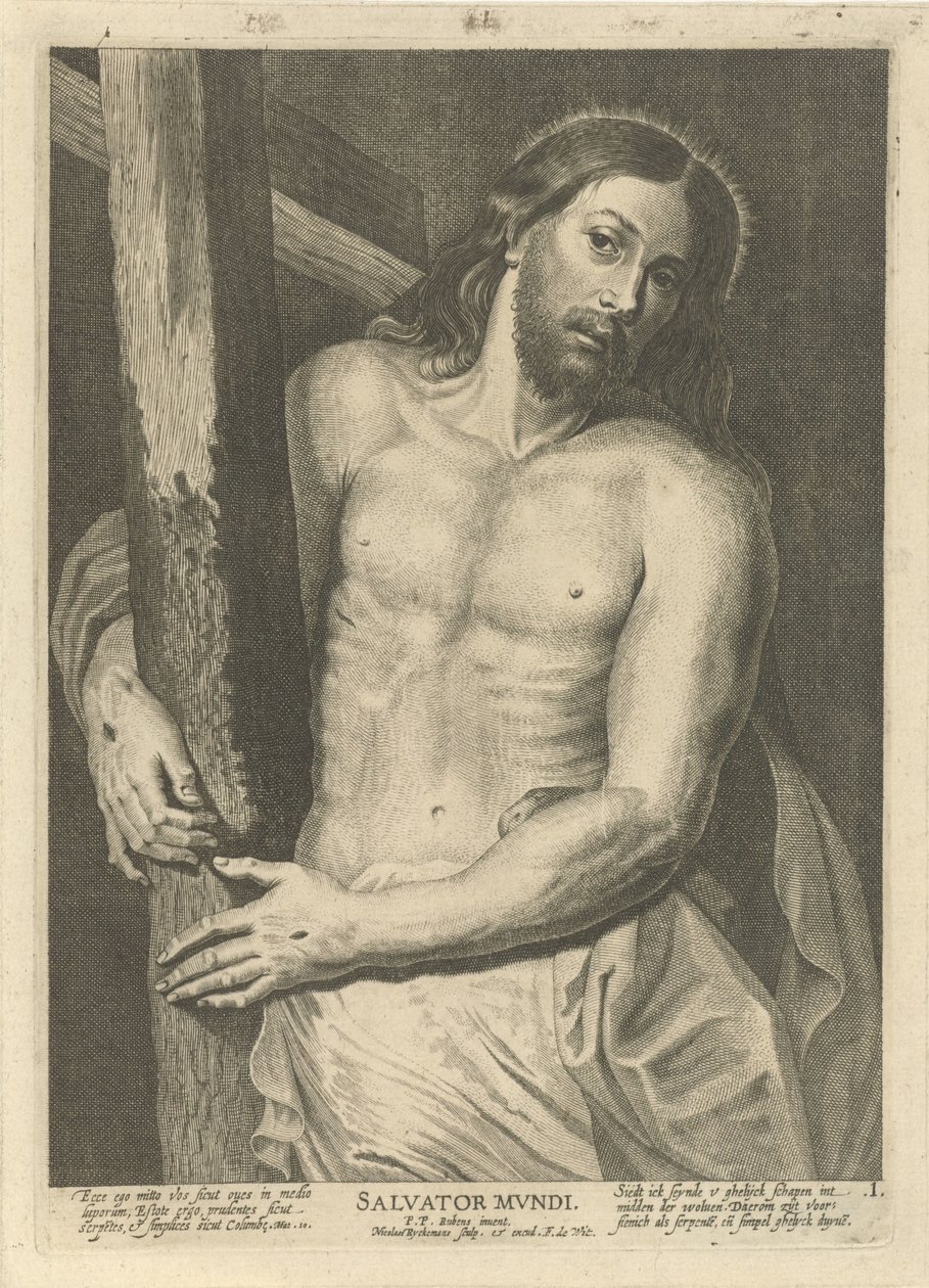 Kristus med korset Kristus och tretton apostlar (serietitel) av Nicolaes Ryckmans