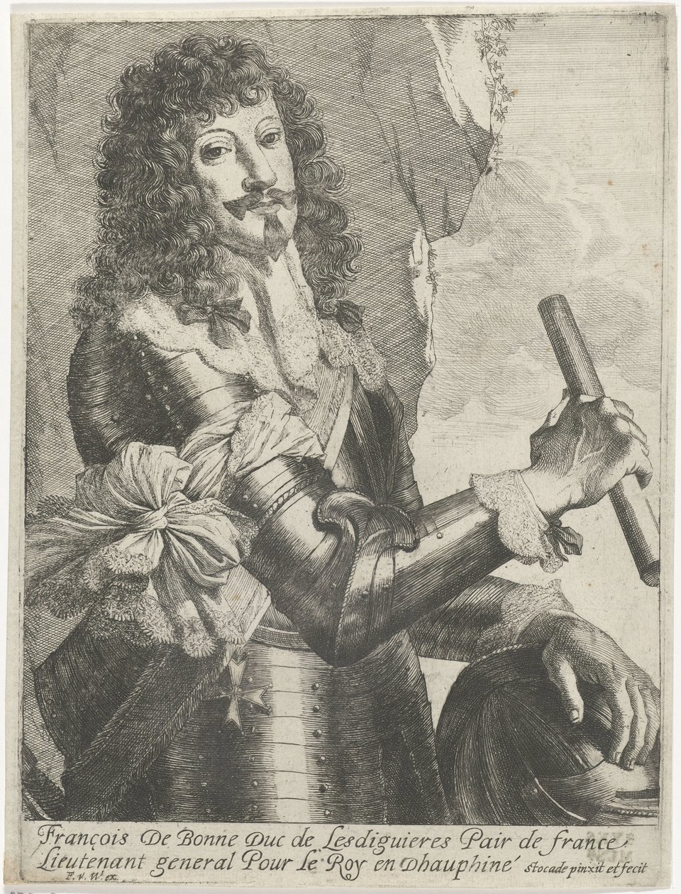 Porträtt av François de Bonne-Lesdiguières-de Créqui av Nicolaes Van Helt Stockade