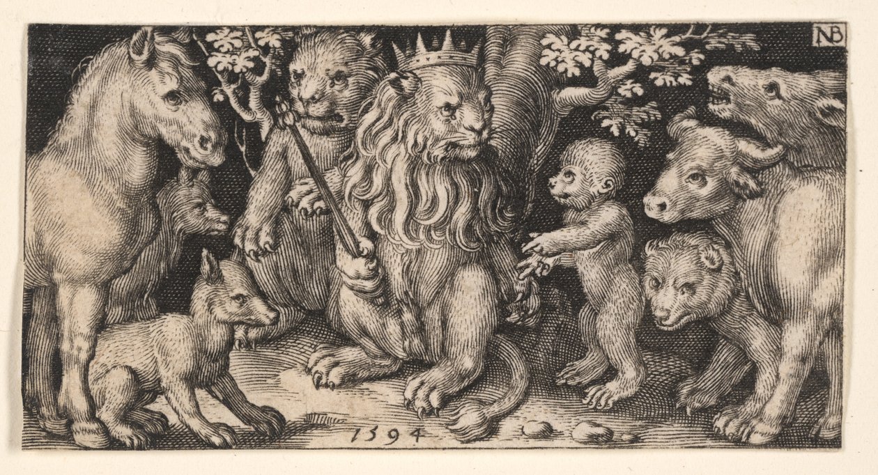 Kronlejon från Fighting Chimeras and Scenes from Aesop