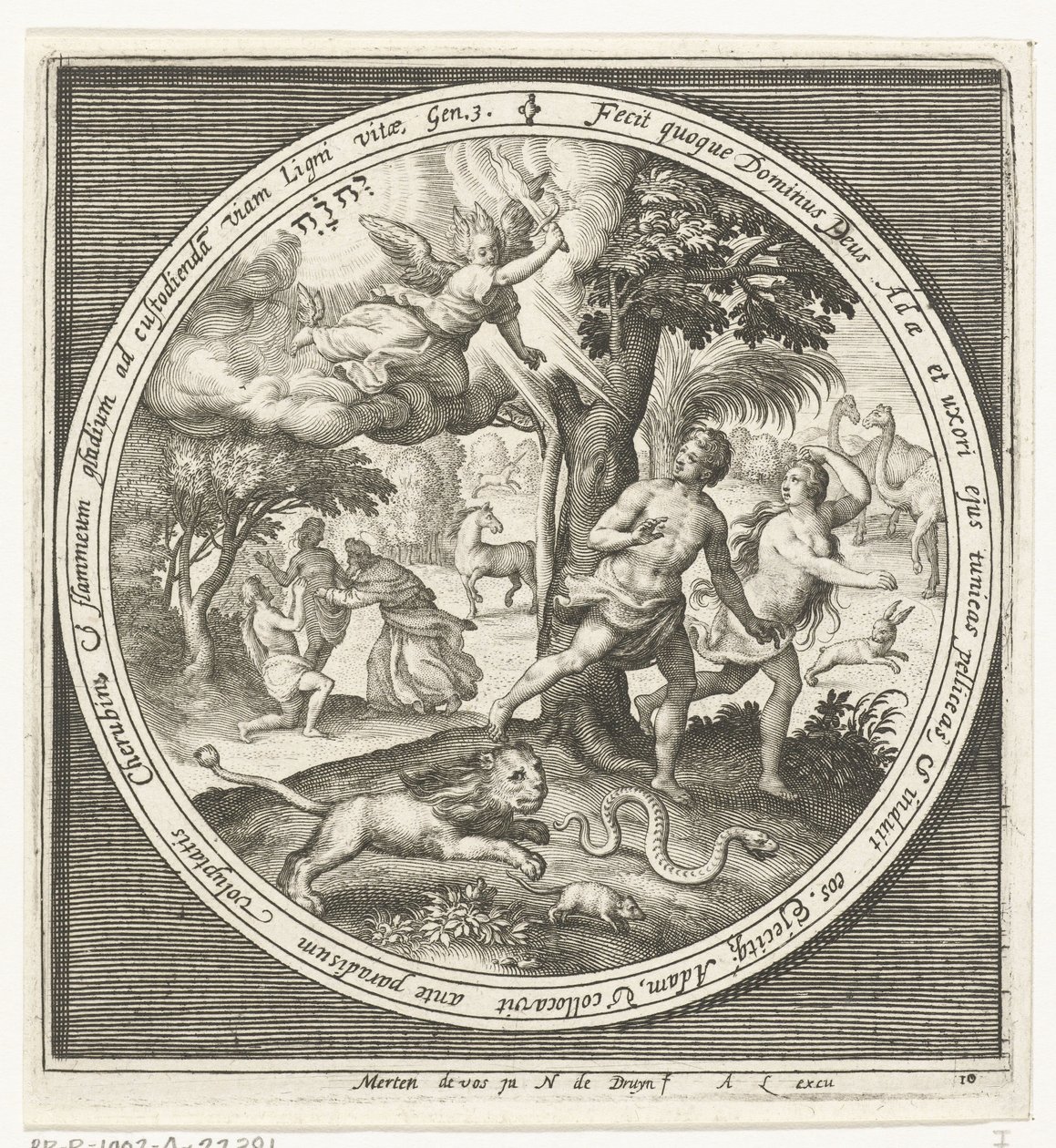Utvisning från paradiset av Nicolaes de Bruyn